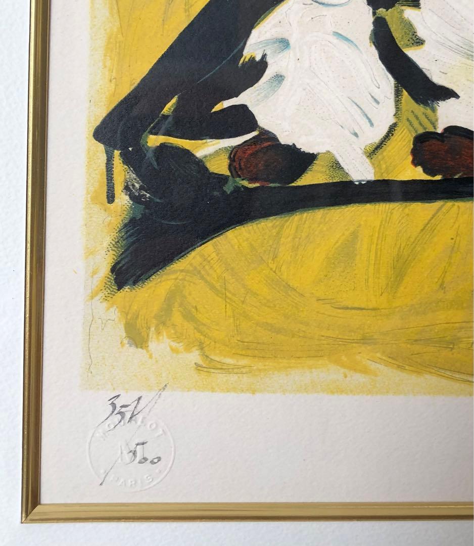 大型額装絵画 パブロ・ピカソ「鳩」ムルロ版 オリジナル・リトグラフ