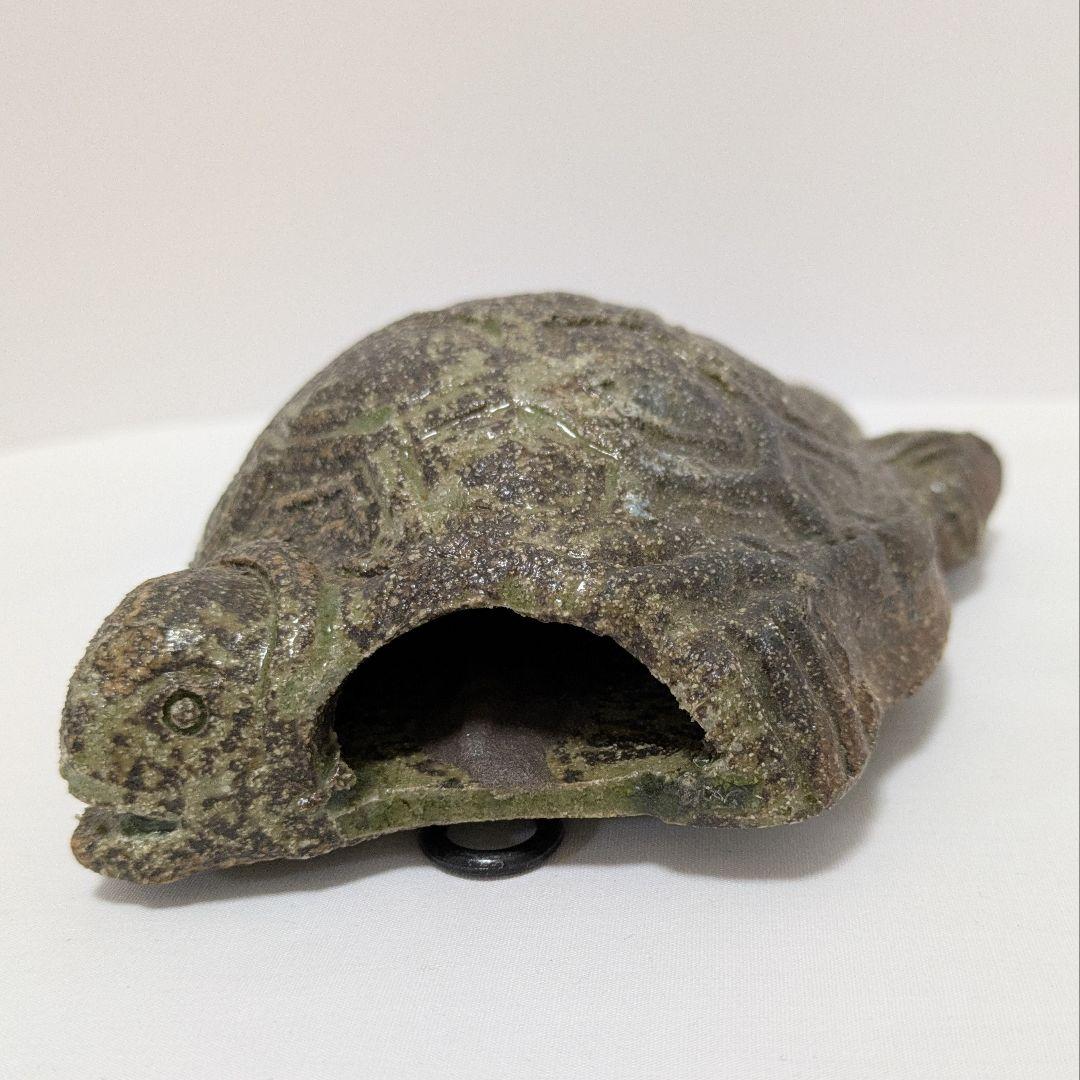 亀掛け花入　萬古焼　露光窯　陶器 冬芝文廣造　亀形　共箱