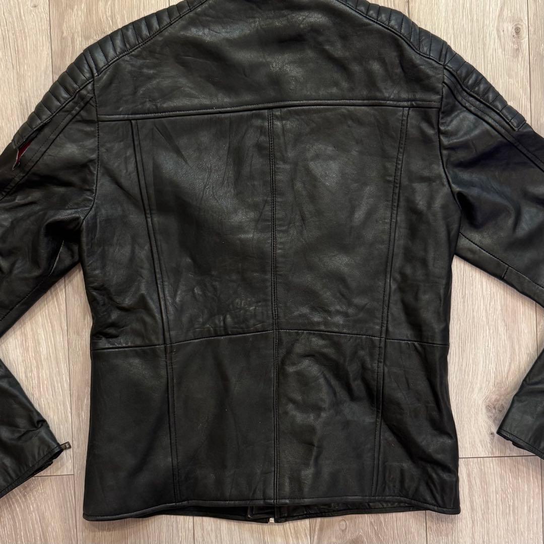 roshell 本革 レザージャケット XL ブラック ライダース ブルゾン