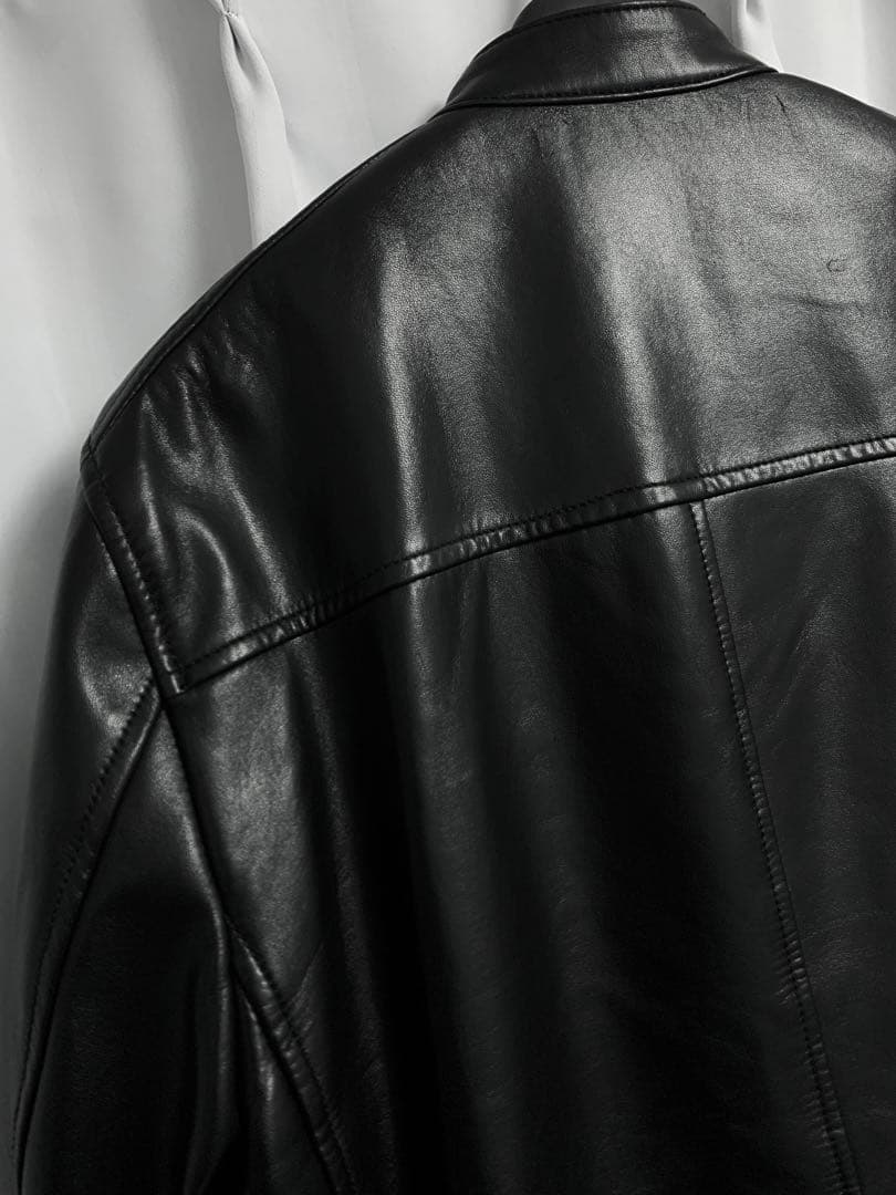 希少XL◎NANO UNIVERSE 羊革 ラムレザー 名作 シングルライダース