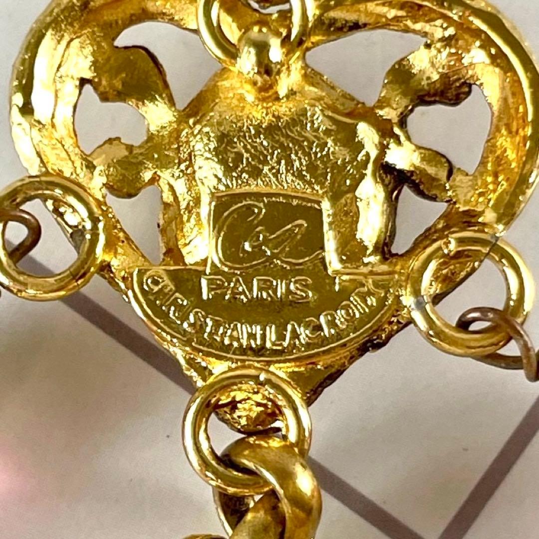 Christian Lacroix ヴィンテージ ハートマルチカラー　ブローチ