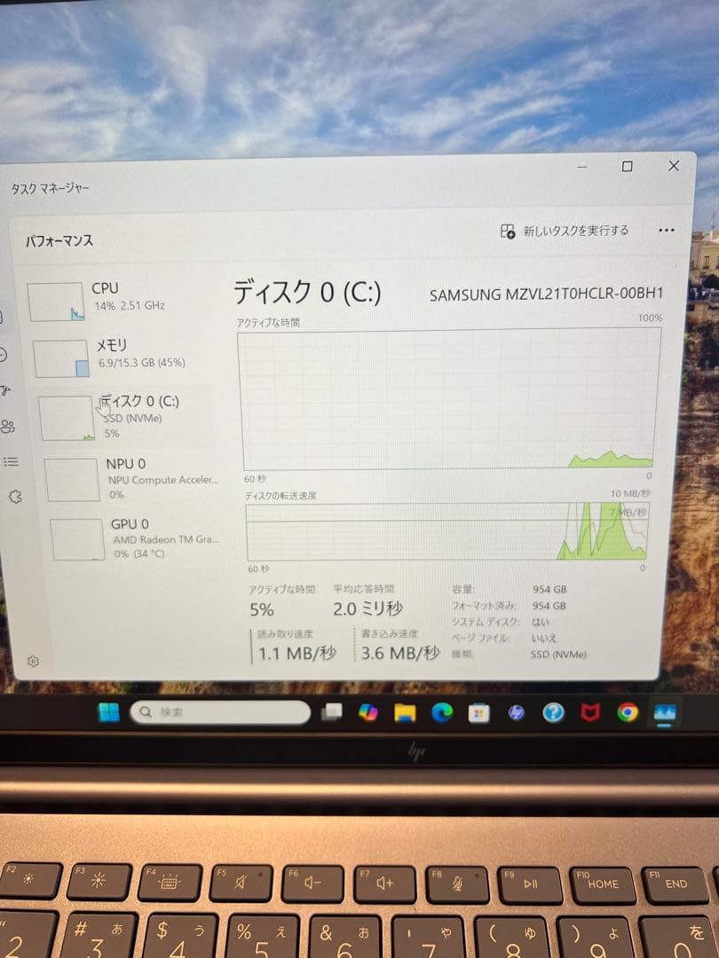 【美品】HP Pavilion Aero 13-bg0012AU スカイブルー