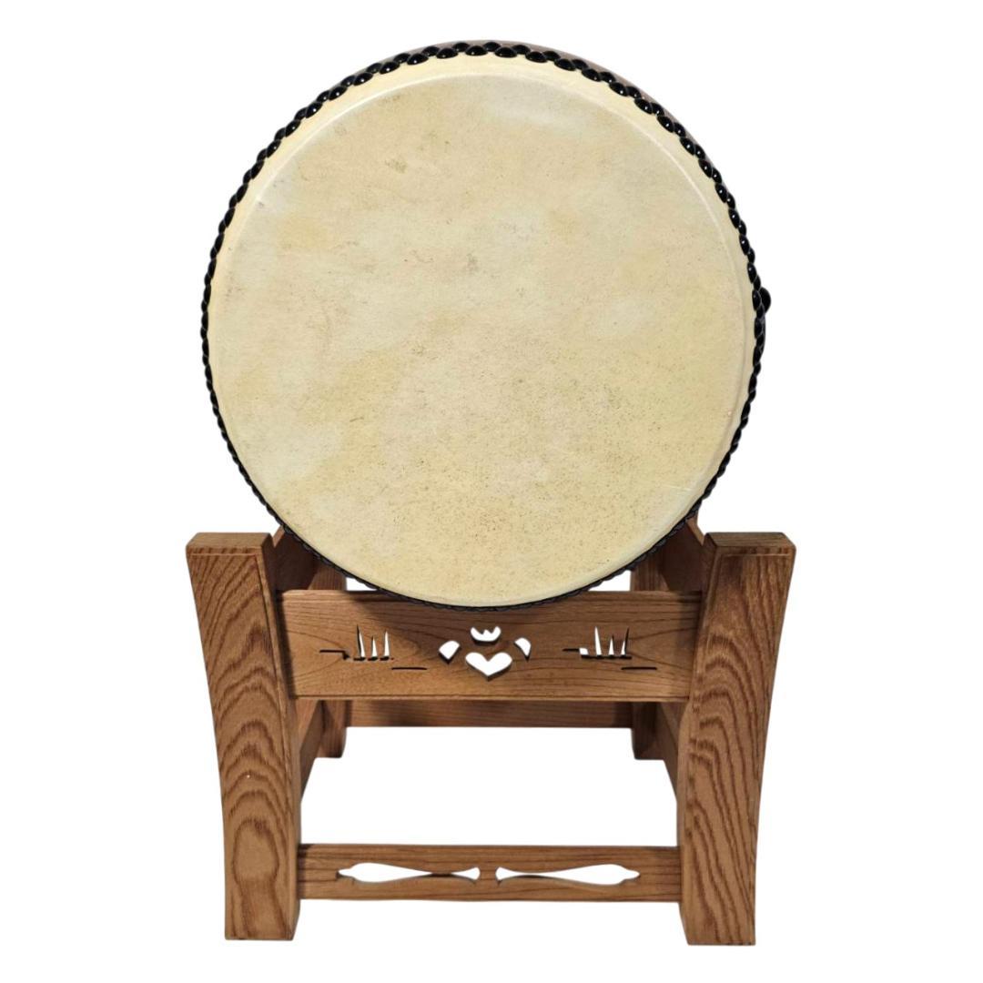 【希少】本欅 宮太鼓 1尺×1尺3寸 堀田新五郎 台バチ付 銘板 長胴太鼓