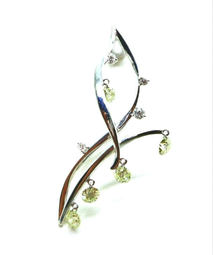 まーぶる 超稀少！超激レアな天然イエローグリーン系のペンダントトップ！②