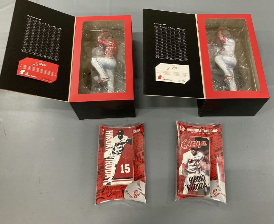 広島東洋カープ 15 黒田博樹 引退記念 フュギュア スマホケース まとめて