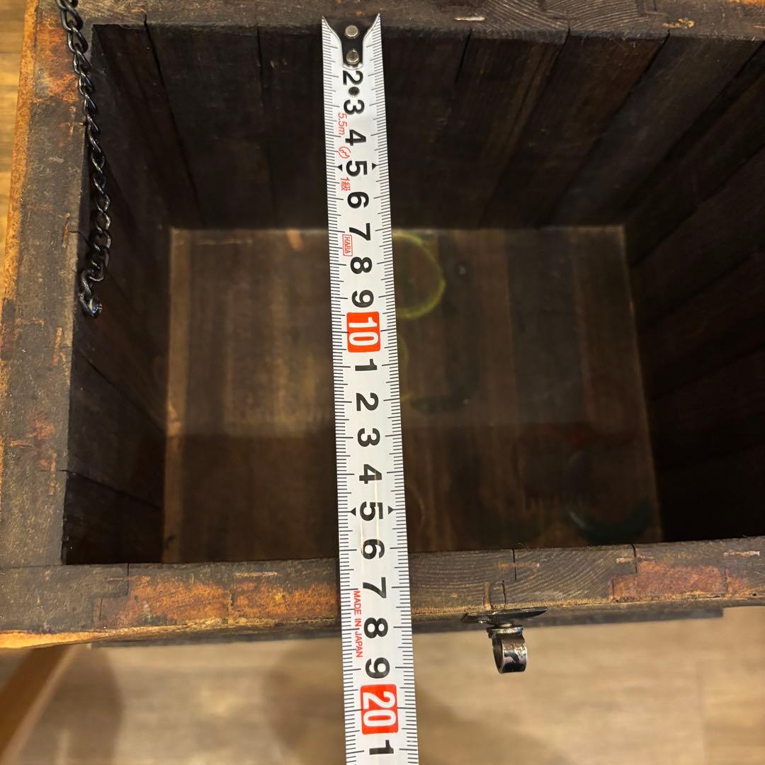 木製トランク アーチ型 蓋付き　宝箱　海賊風