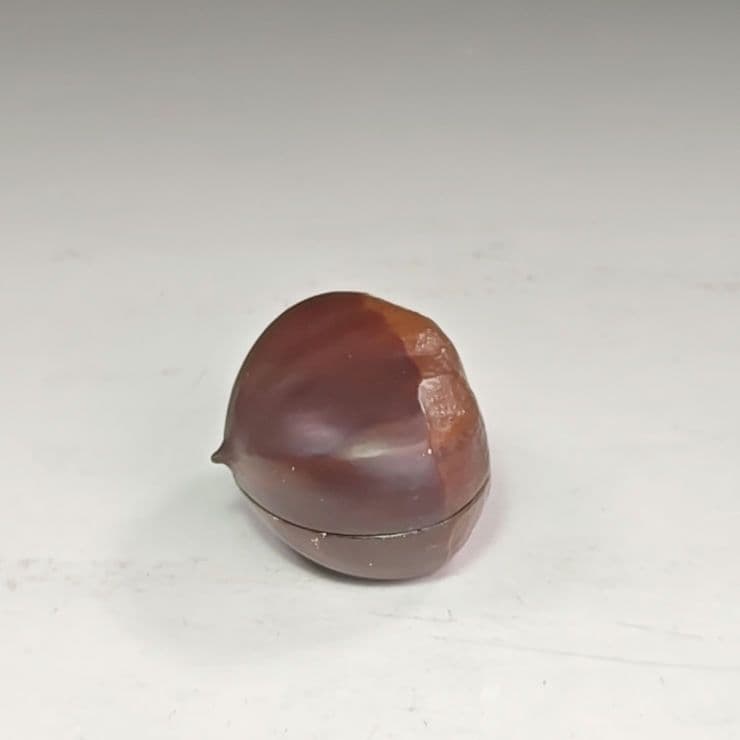 イ995 香合『峯房作』『山中塗乾漆　栗　香合　共箱』茶道具