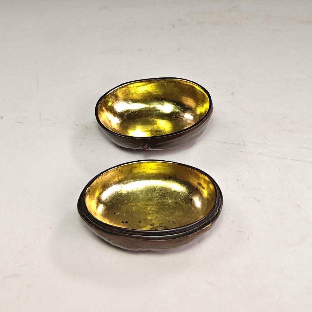 イ995 香合『峯房作』『山中塗乾漆　栗　香合　共箱』茶道具