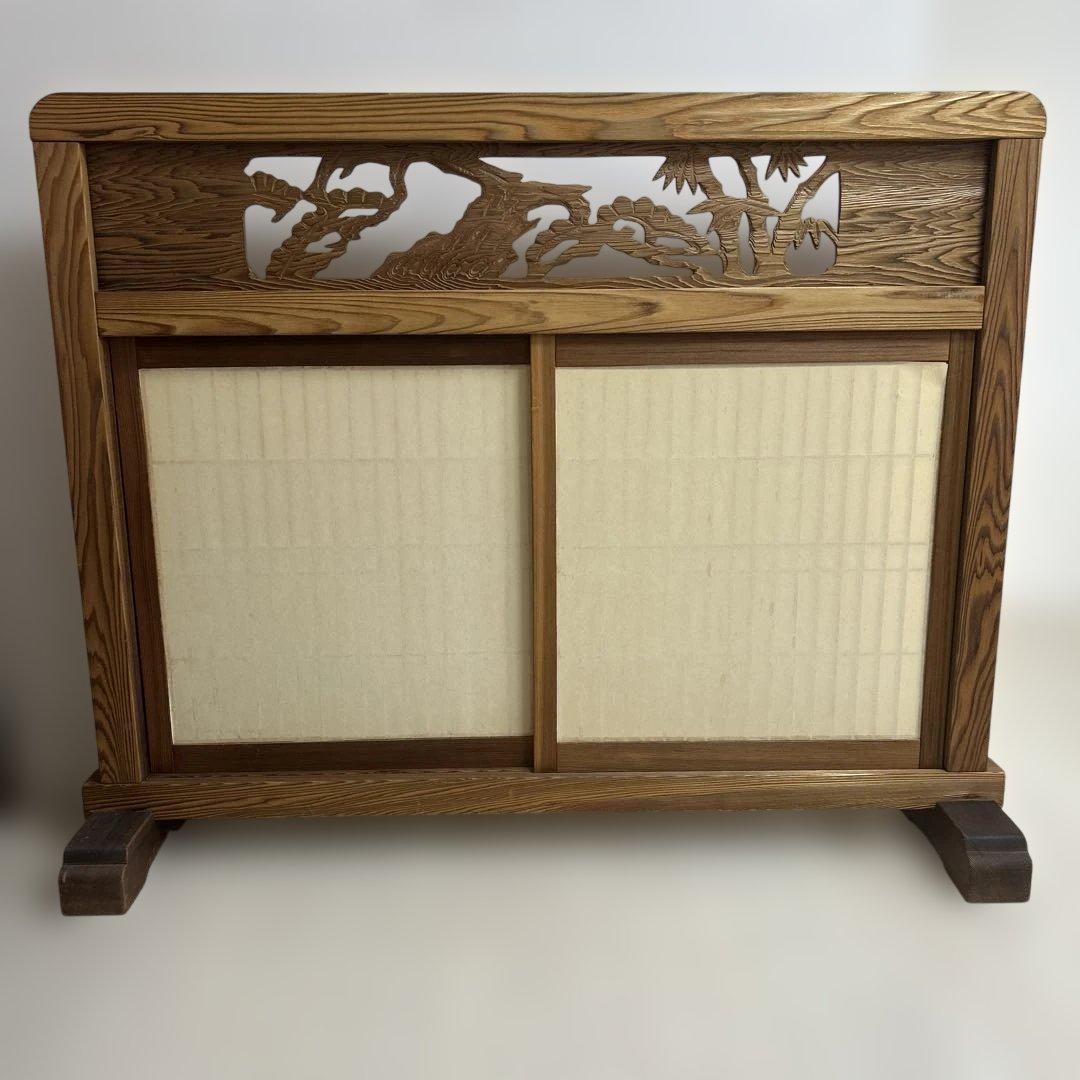 最終値下げ　木製彫刻入りパーティション 和風欄間ついたて昭和レトロ 引き取り限定