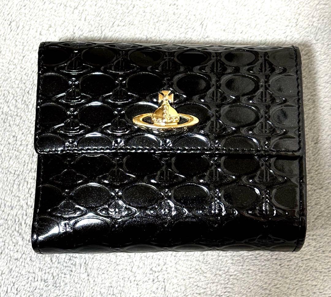 ヴィヴィアン 美品Vivienne 二つ折り財布 ブラック 大容量