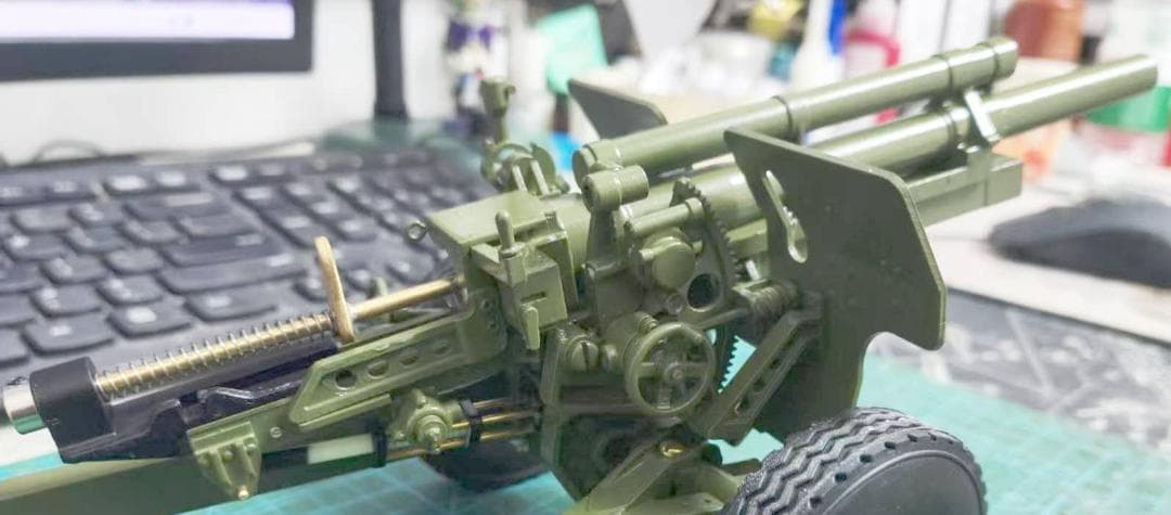 1/16スケー米105ｍｍ榴弾砲模型　１/16スケール　手作　新品