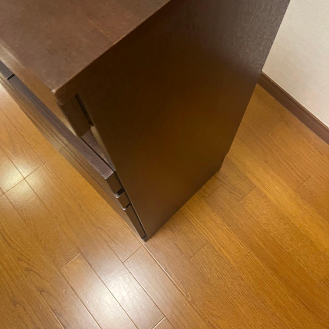 姫ちゃん　FAX台　ルーター収納　天然木　台　46cm ブラウン　収納