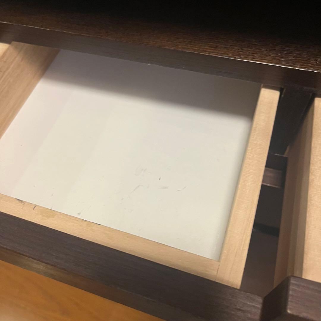 姫ちゃん　FAX台　ルーター収納　天然木　台　46cm ブラウン　収納