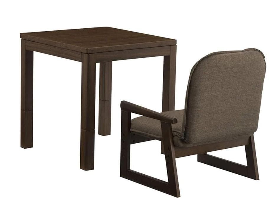 【アウトレット】おひとり様コタツ ブラウン 3点セット (炬燵・椅子・布団)