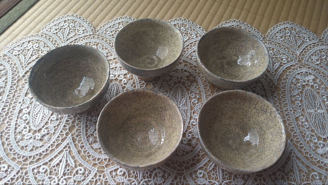 鬼萩焼の湯呑み 黒田岳 氏 作品