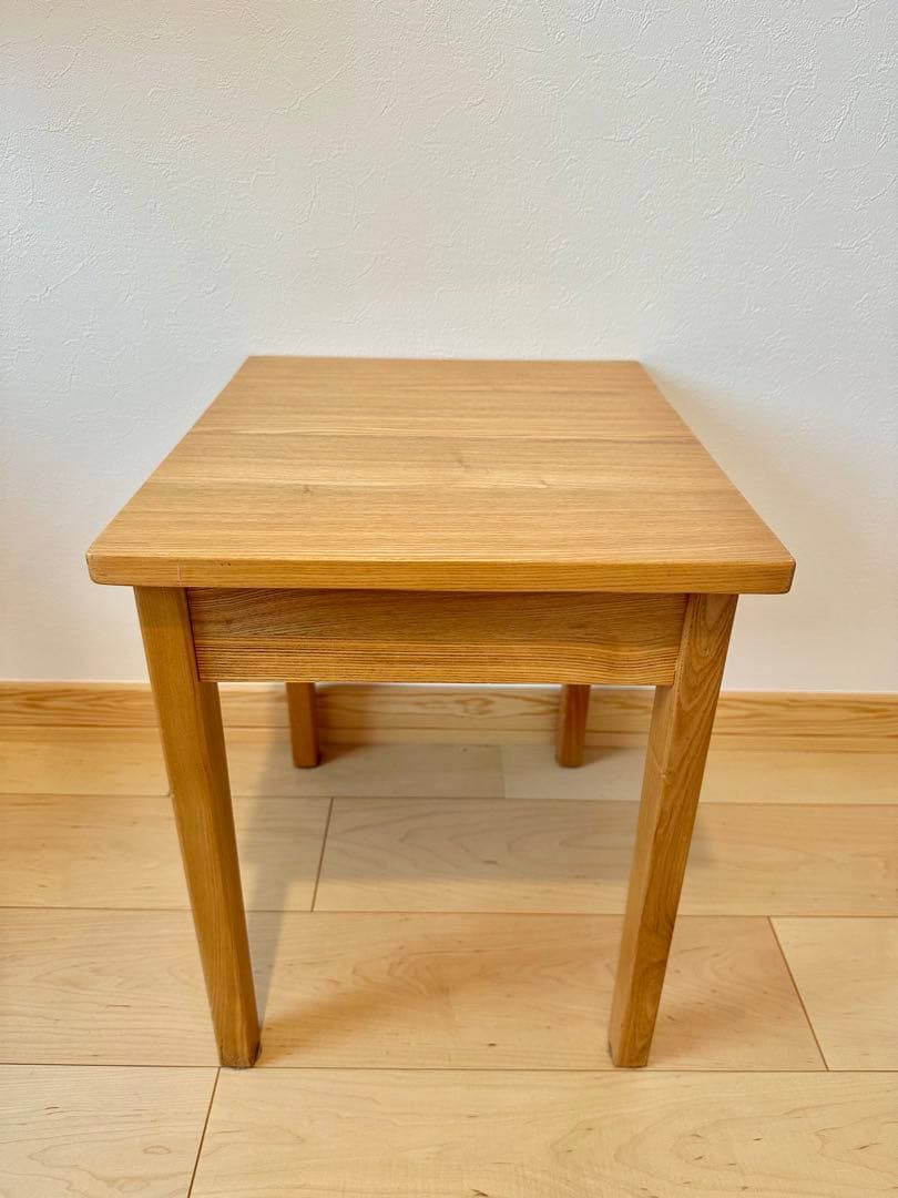 【無印良品】木製サイドテーブル 引き出し付き（廃盤品）