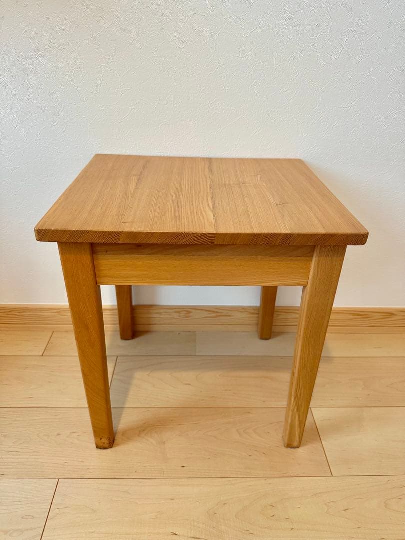 【無印良品】木製サイドテーブル 引き出し付き（廃盤品）