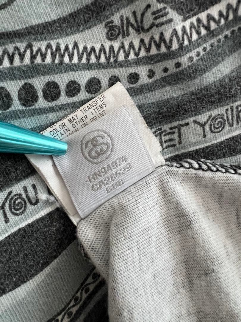 ヴィンテージ Stüssy Fragment ラスタ柄 総柄 L Tシャツ