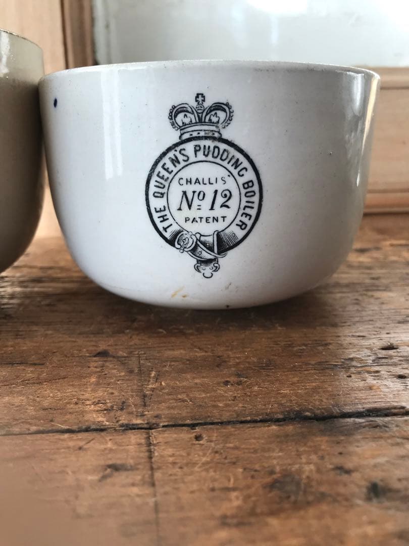 激レア　ふた付　陶器　プディングボウル　2個セット