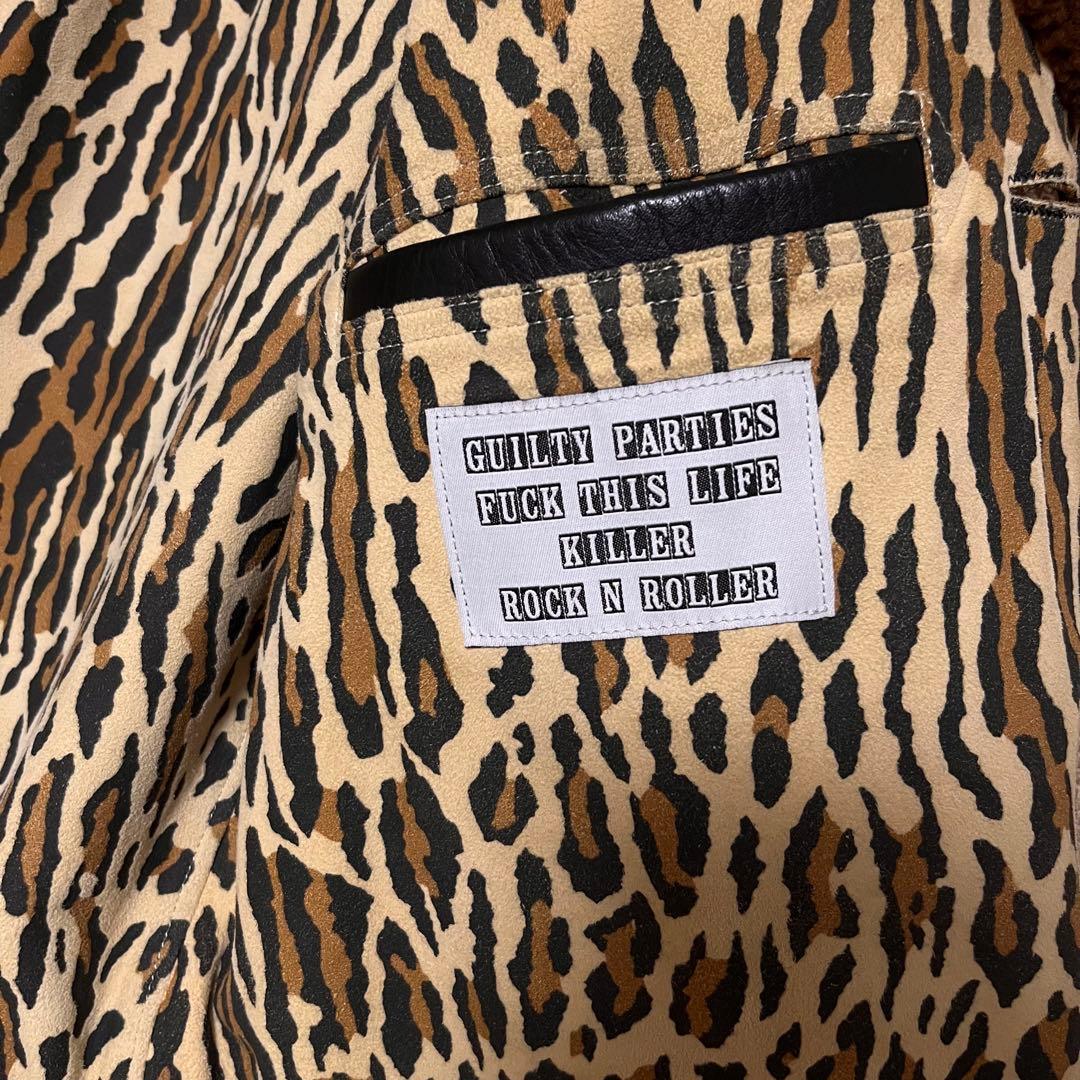 【美品】WAKOMARIA ギャングコート レザー ボア付き ライダース