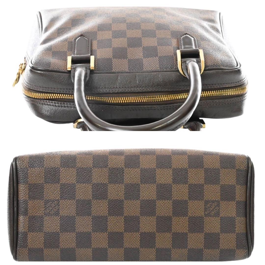 【美品】ルイヴィトン　ブレラダミエ・エベヌ　ハンドバッグ　ブラウン　レザー