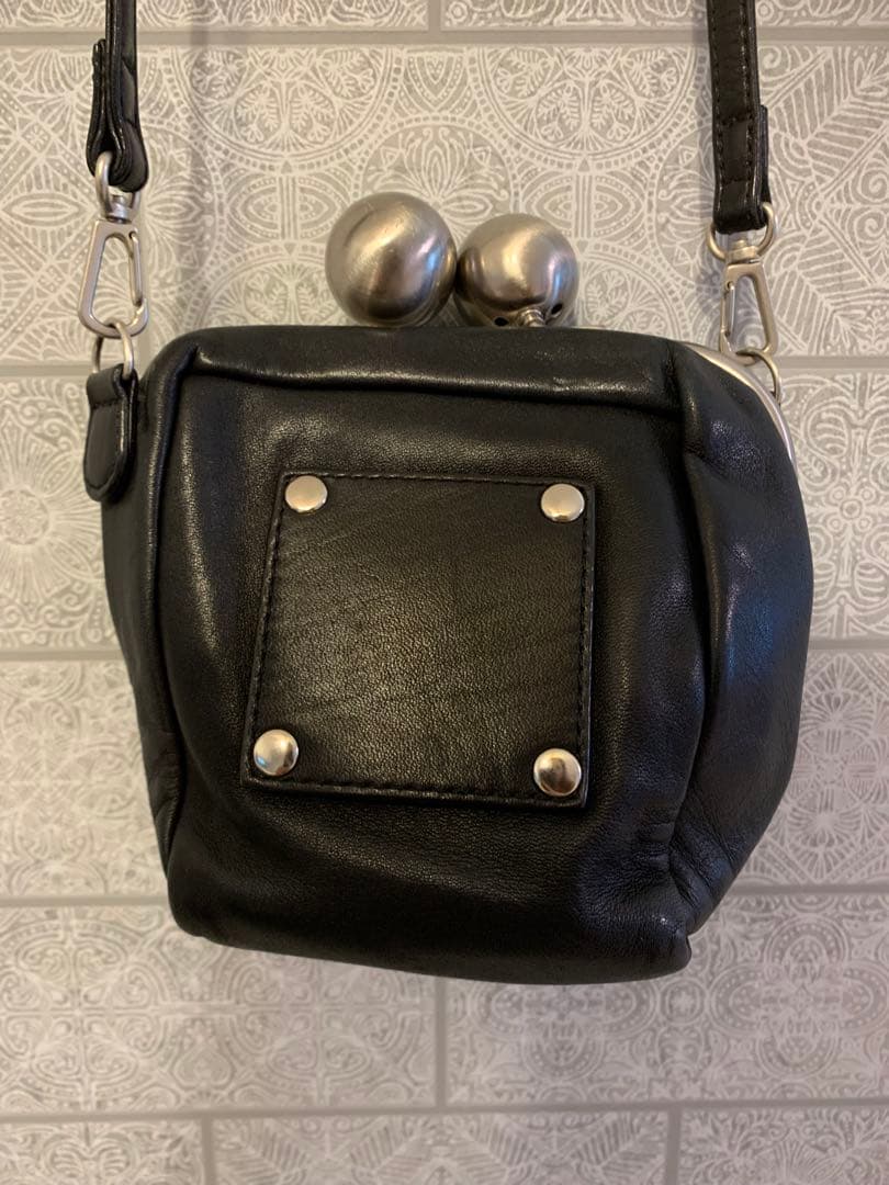 Kawa Kawaカワカワ がま口ミニショルダーバッグ ポシェット 黒