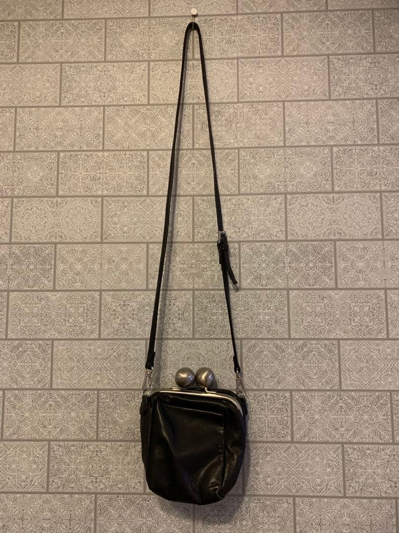 Kawa Kawaカワカワ がま口ミニショルダーバッグ ポシェット 黒