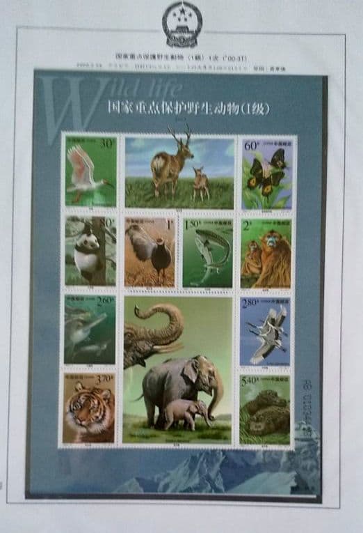中国切手　まとめ売り　１９９１～２００９年　アルバム６冊　約2000枚　未使用！