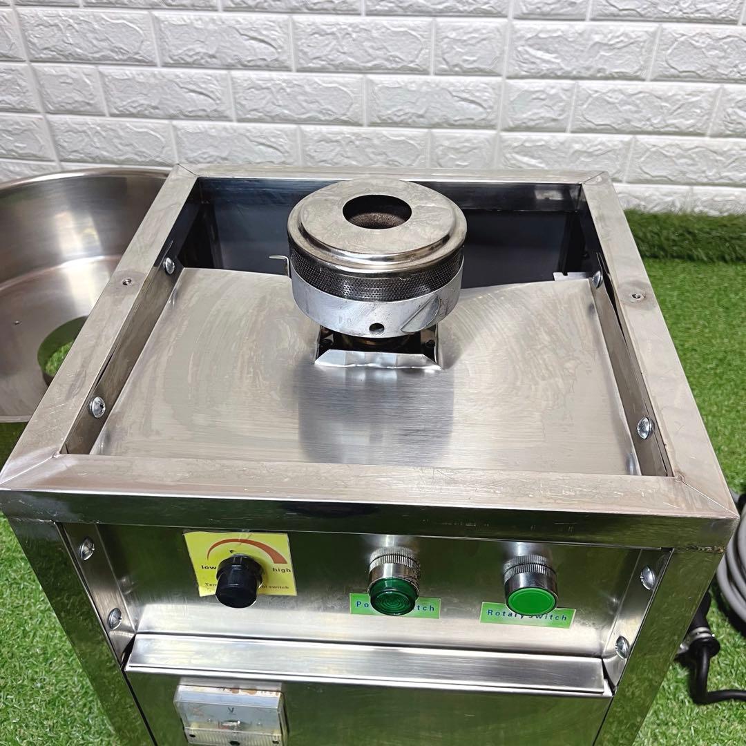 美品 わたあめ機 ステンレス製 200V 動作確認済 簡易清掃済 綿菓子棒付き