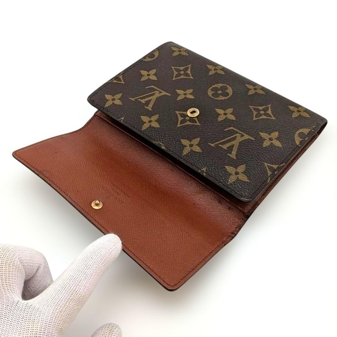ルイヴィトン モノグラム エテュイ パピエ 三つ折り財布 D46