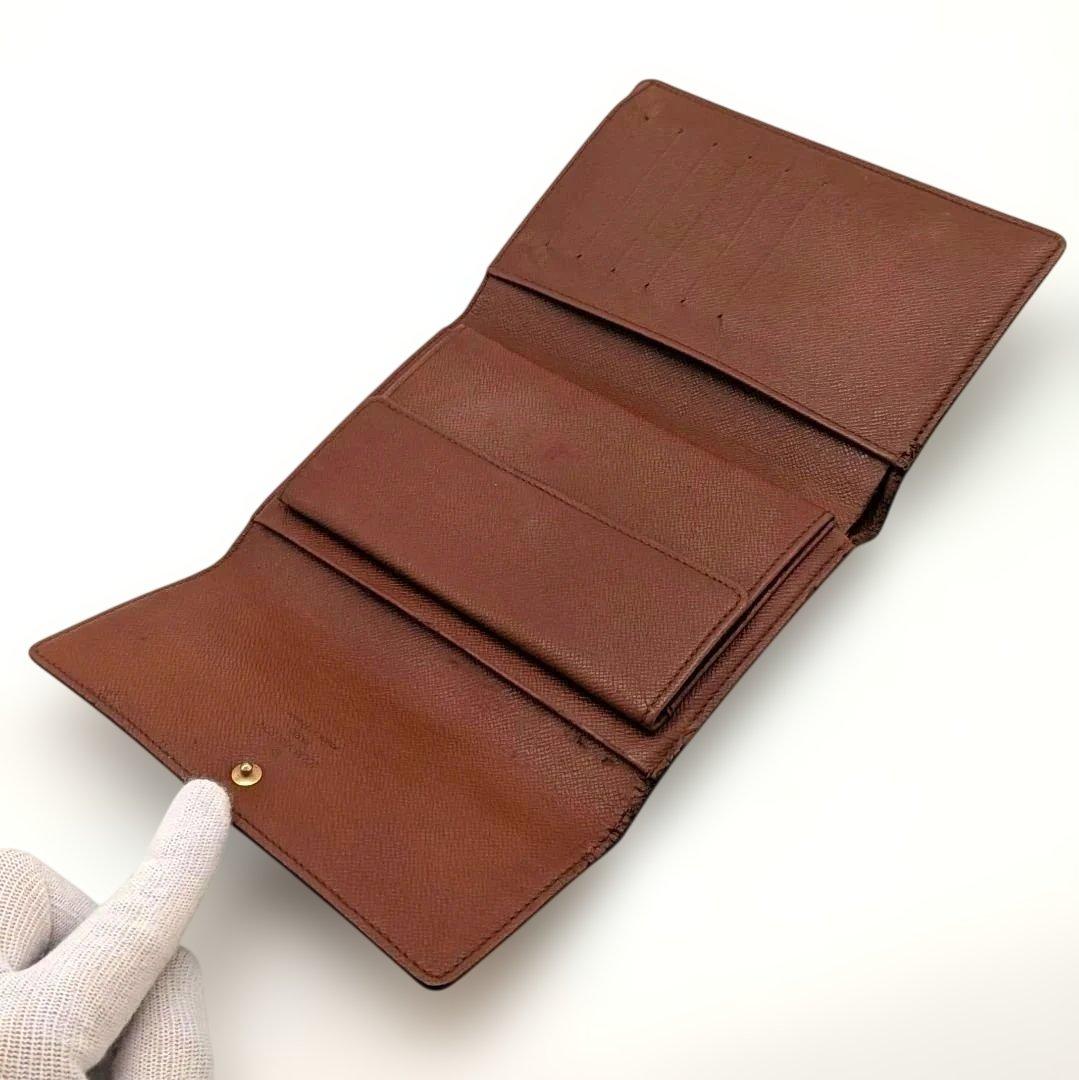 ルイヴィトン モノグラム エテュイ パピエ 三つ折り財布 D46