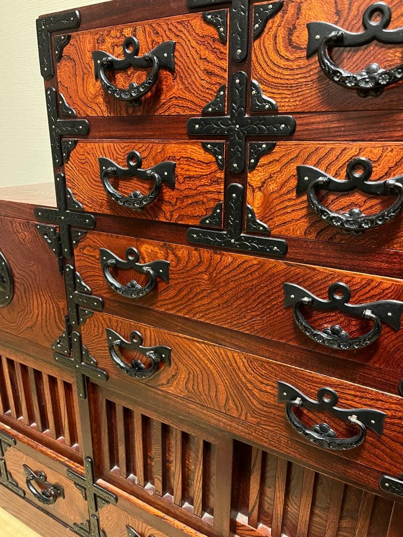 岩谷堂階段箪笥No886　民芸箪笥　かくし箱付き