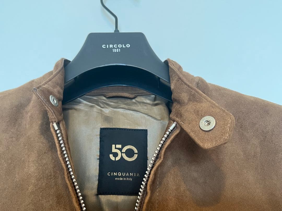 美品 CINQUANTA チンクアンタ スエード スウェード シングルライダース