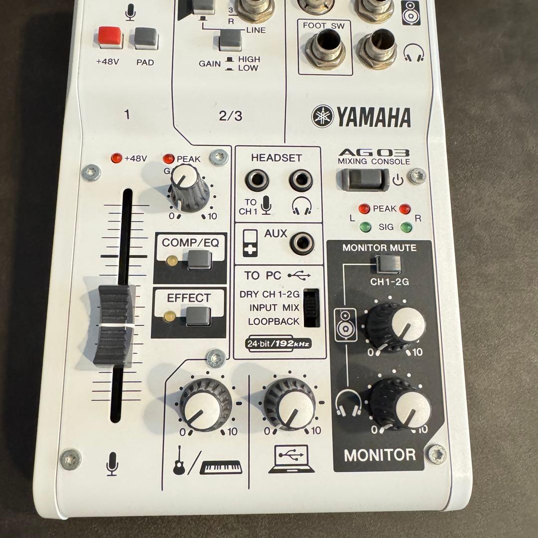 【美品】YAMAHA AG03 ホワイト オーディオインターフェース ミキサー
