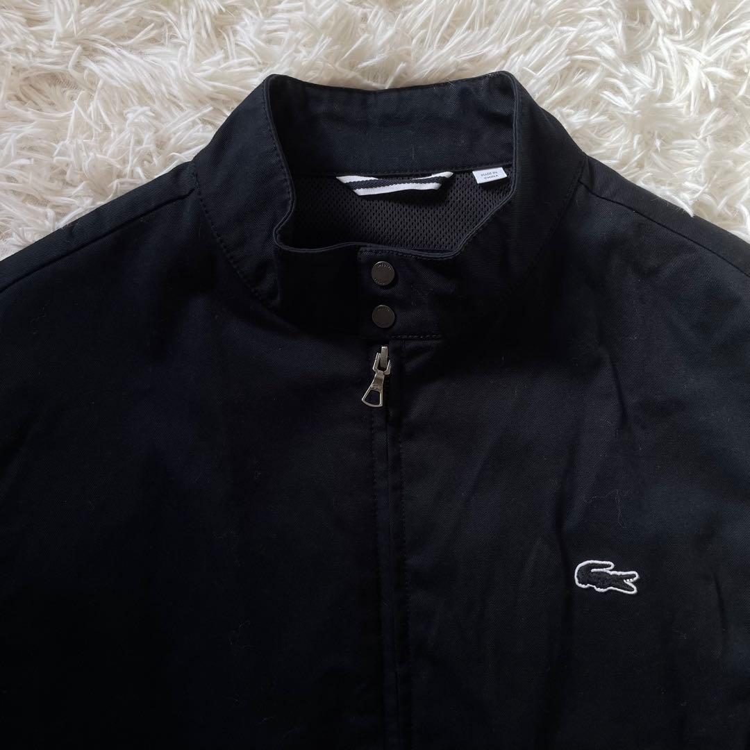 極美品★LACOSTE ラコステ コットンスウィングトップジャケット 黒 S M