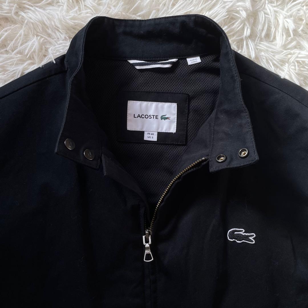 極美品★LACOSTE ラコステ コットンスウィングトップジャケット 黒 S M
