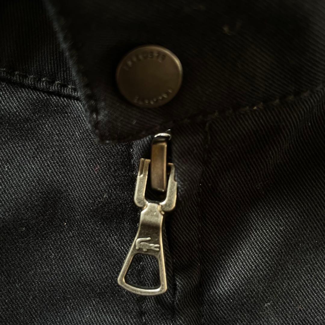 極美品★LACOSTE ラコステ コットンスウィングトップジャケット 黒 S M