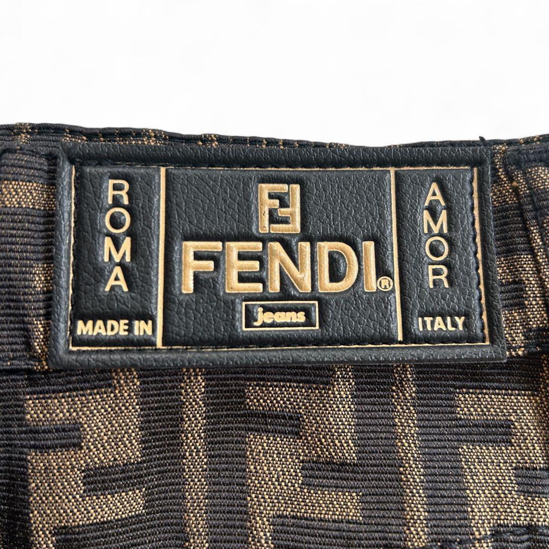 【美品】フェンディ　ヴィンテージ　y2k 膝丈タイトスカート ズッカ 総柄