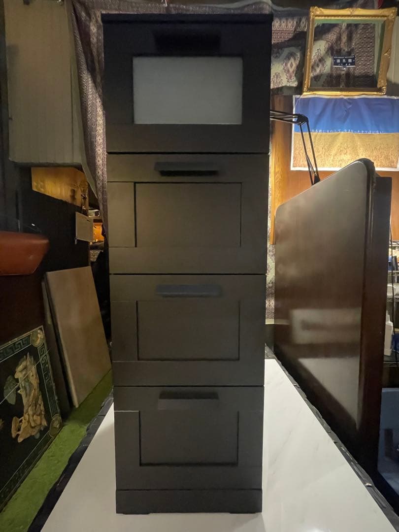 IKEA BRIMNES ブラック木製チェスト