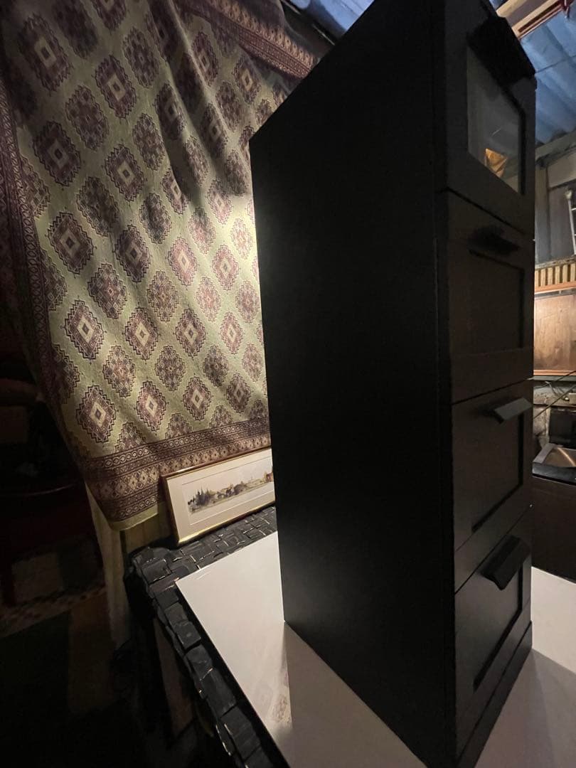 IKEA BRIMNES ブラック木製チェスト