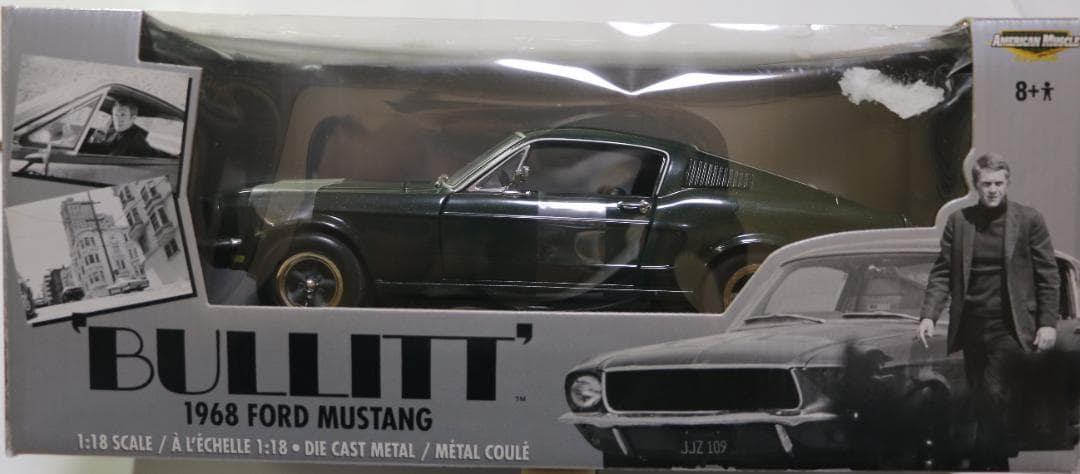希少AMERICAN MUSCLE　映画ブリット劇中車　ムスタングＧＴ　１／１８