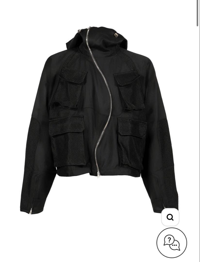 ジャケット・アウター AIRE CURVED ZIP GAME JACKET / BLK