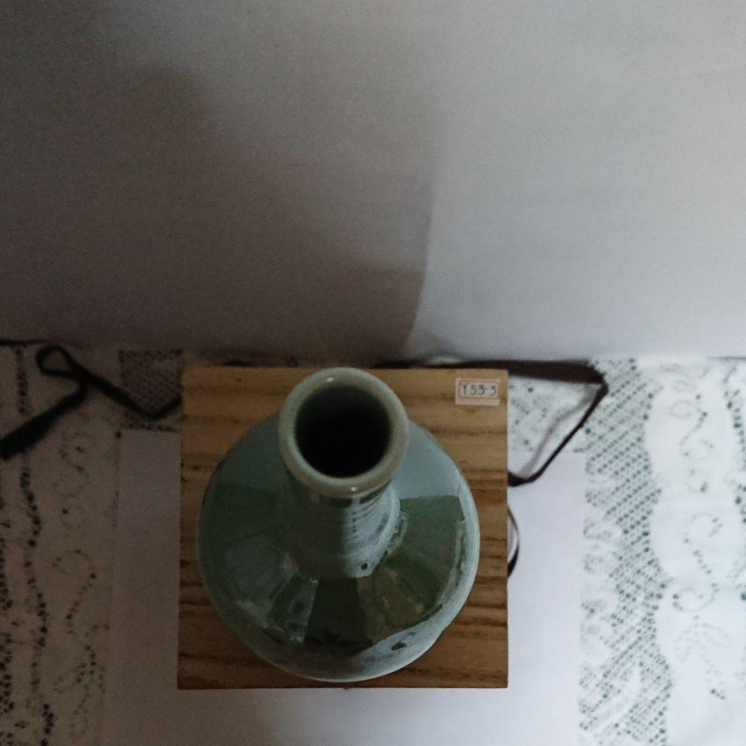 韓国・青磁象嵌1輪瓶・花瓶・未使用品☆常識の範囲の価格交渉ＯＫ☆