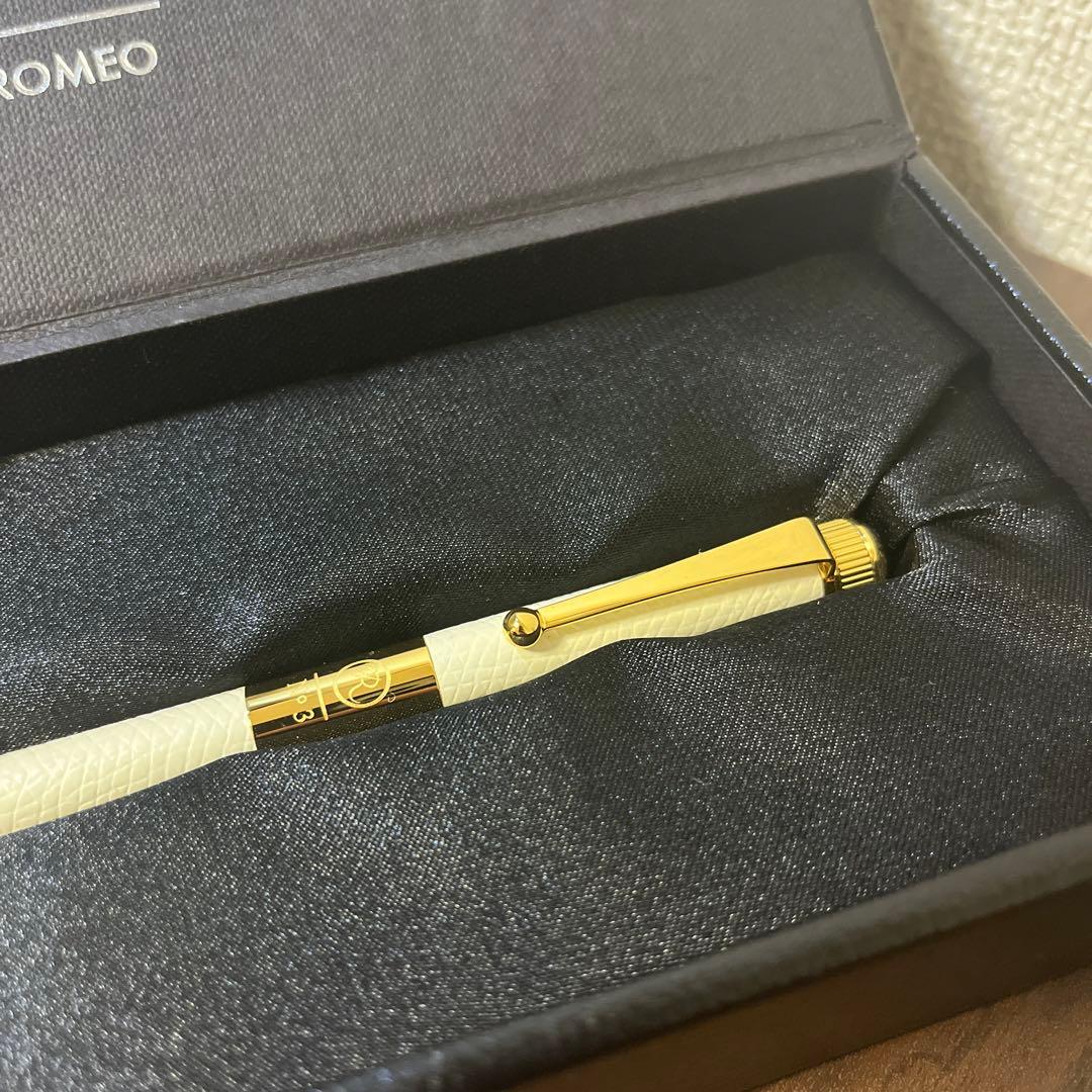 数量限定 ROMEO No.3 ボールペン ES レザー ホットミルク
