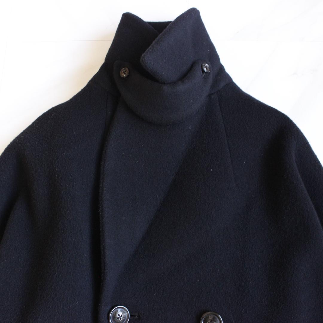 TICCA テントコート Fサイズ ブラック ウール ダブルボタン