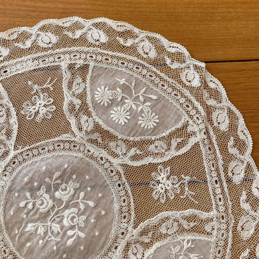 アンティークノルマンディーレースドイリーA