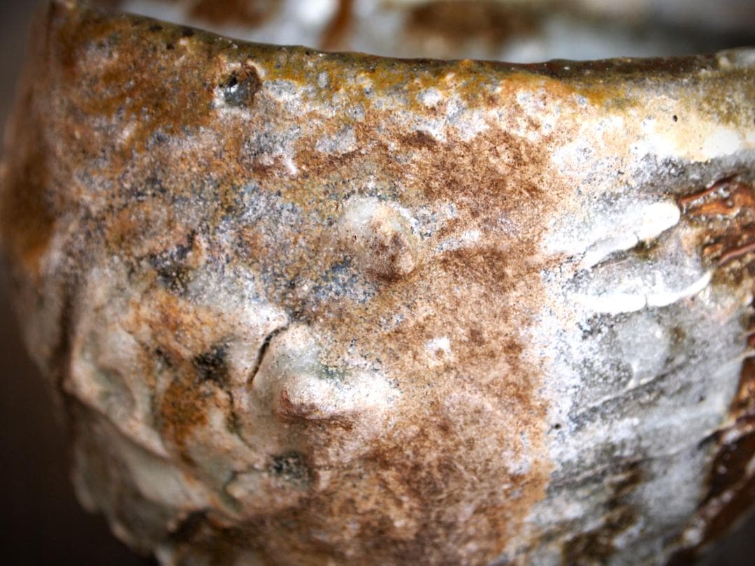 希少作★加藤委★川小牧引っ掻き茶碗★共箱＆陶Vol.85　加藤委