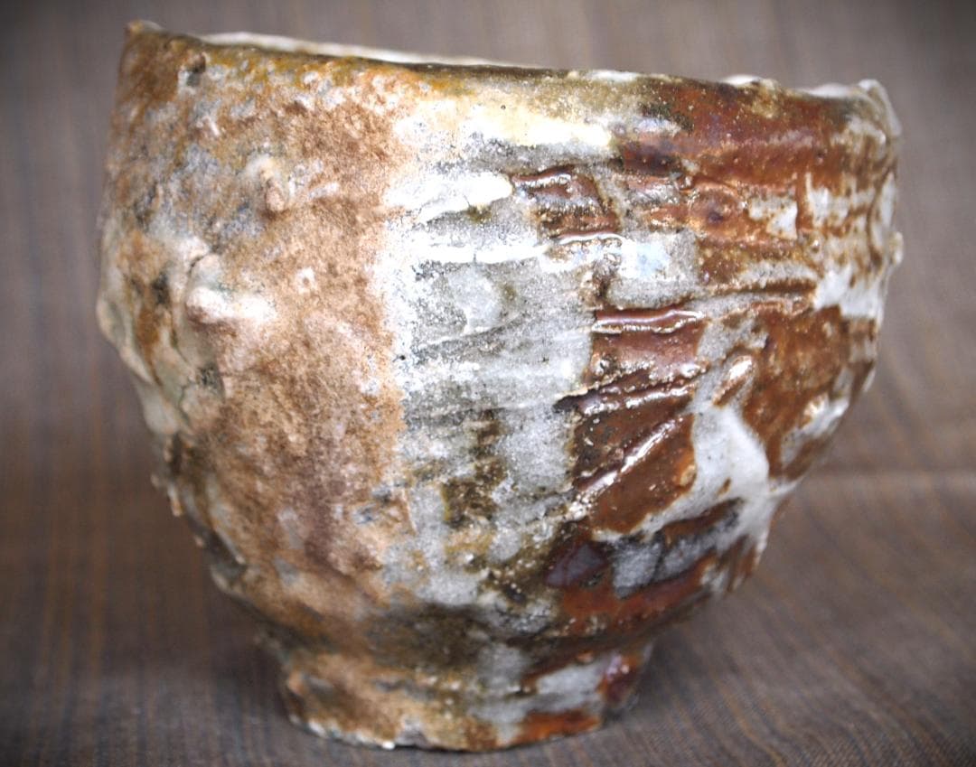 希少作★加藤委★川小牧引っ掻き茶碗★共箱＆陶Vol.85　加藤委