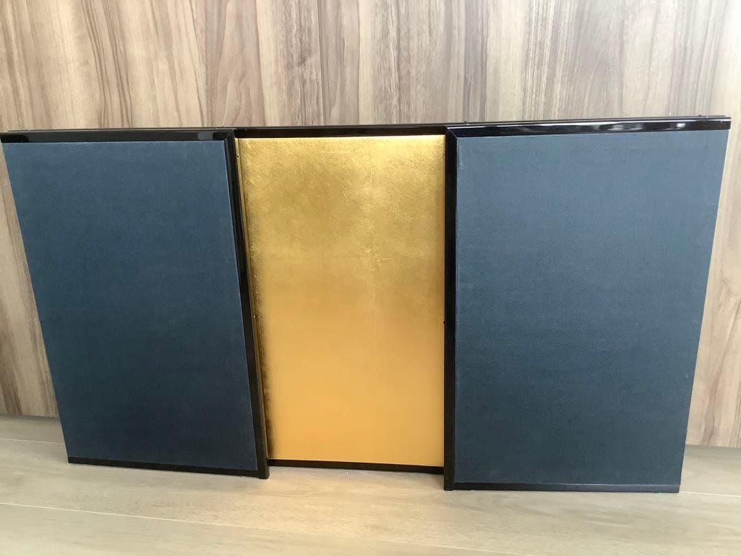 美品 屏風 三曲本仕立 金沢箔 16号 鎧兜 五月人形 雛人形 節句 茶室 伝統