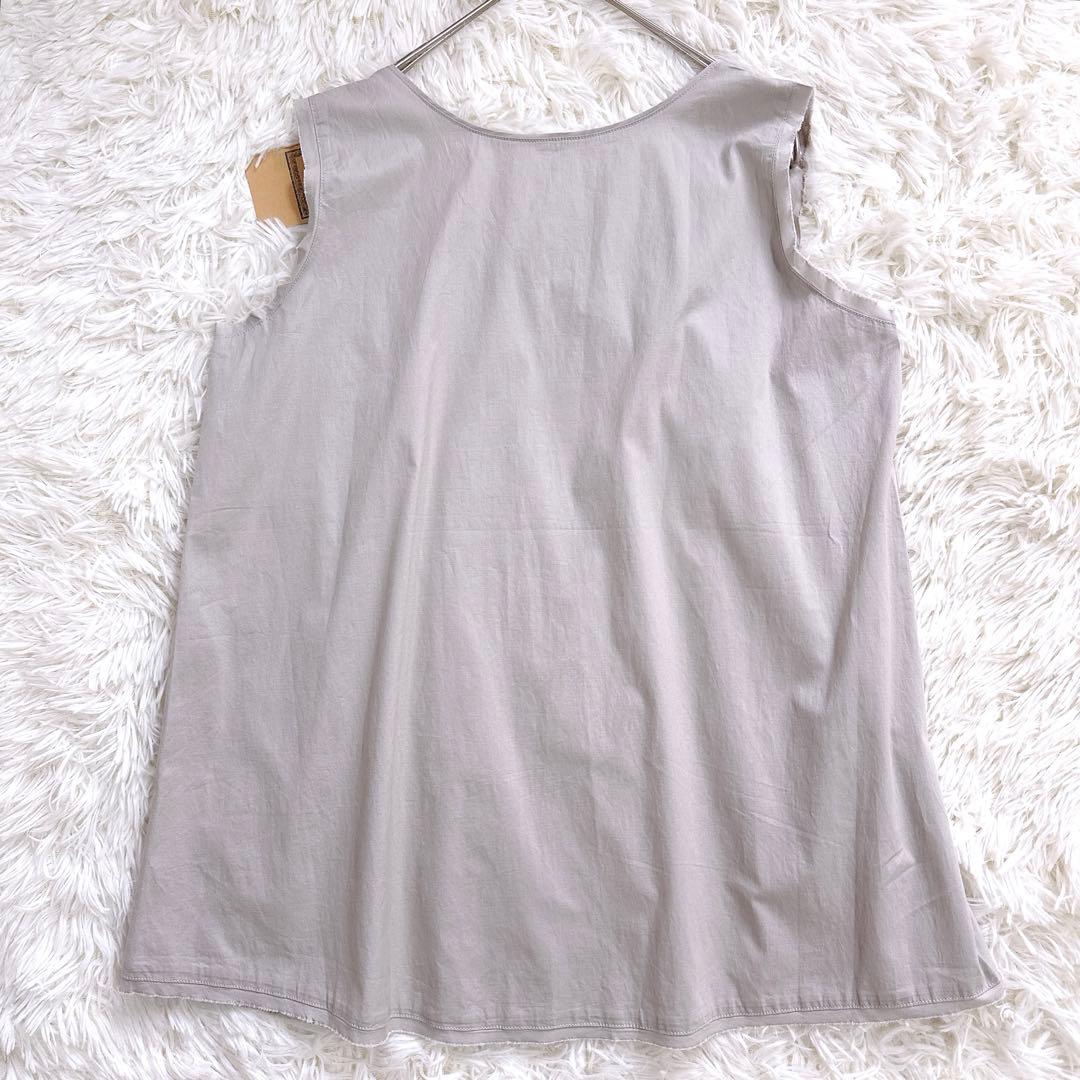 未使用タグ付 ビアズリー シャツタンク タンクトップ キャミソール ライトグレー